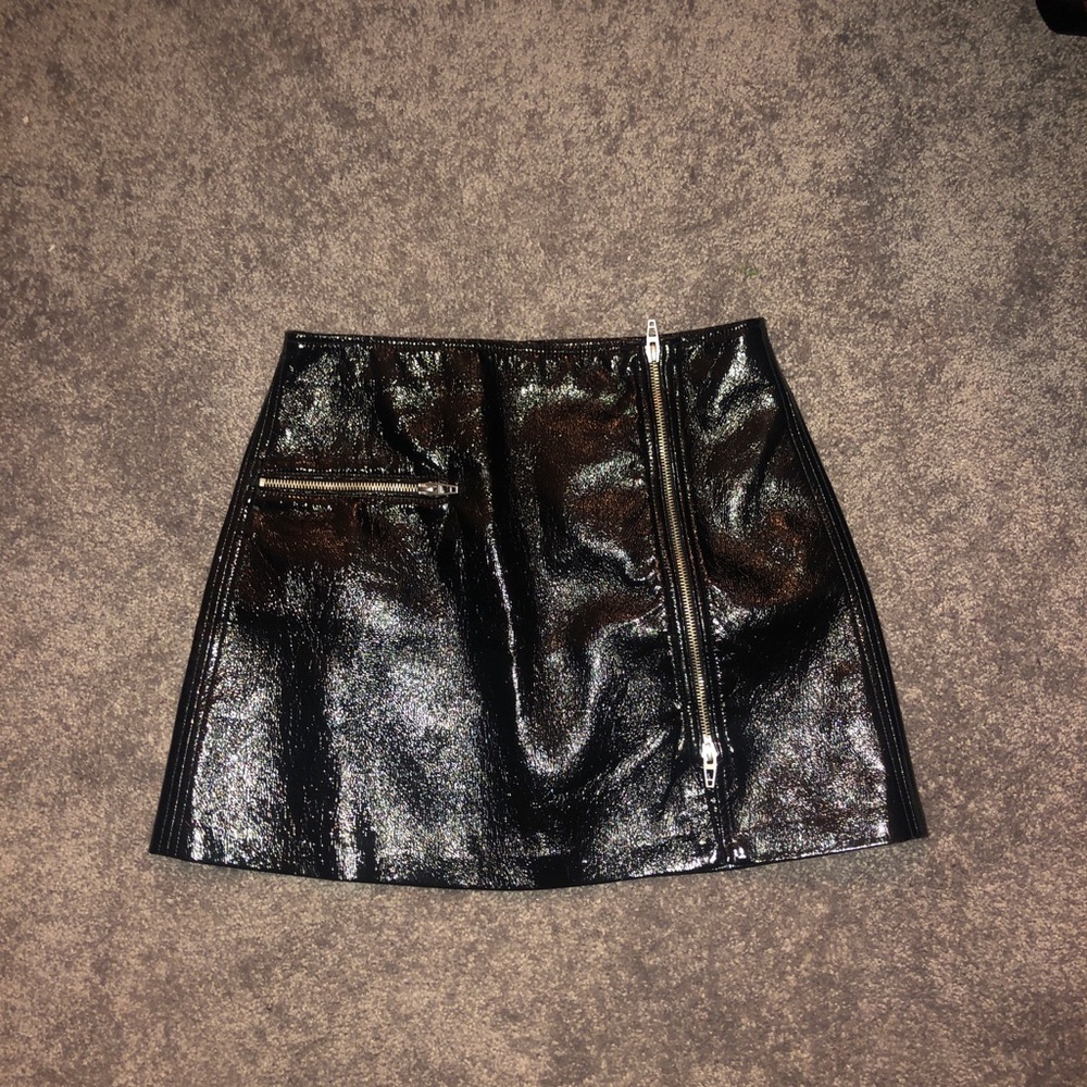 Patent leather mini skirt- never worn!